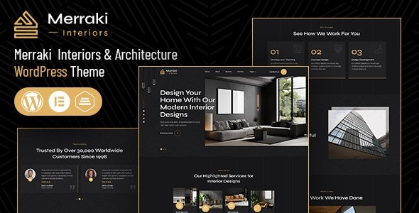 Merraki Interiors - Architecture WordPress Theme