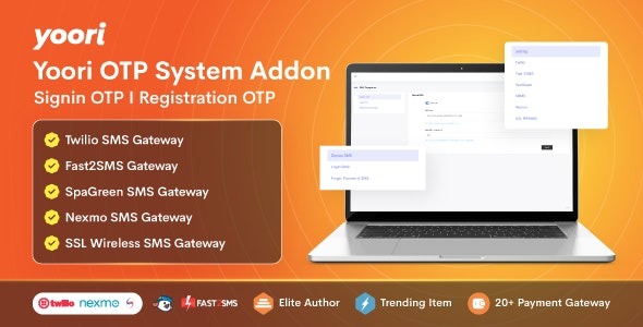 OTP System Add-on for YOORI PWA eCommerce