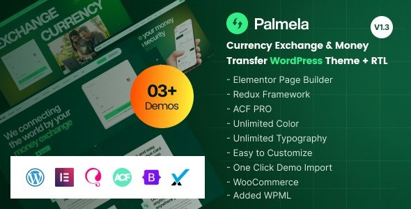 Palmela Online Banking - Money Transfer WordPress Theme