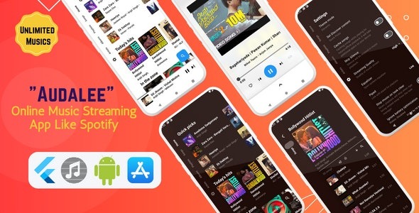 Audalee Unlimited Music Streaming App | Flutter & Getx | Android & iOS