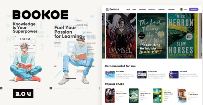 Bookoe BookStore Script System with website