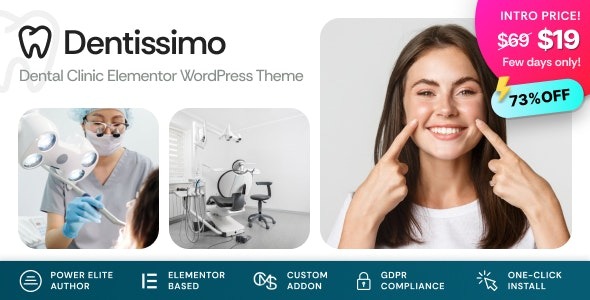 Dentissimo - Medical - Dentist WordPress Theme