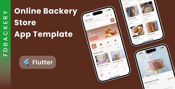 FDBackery Online Backery Store App Template in Flutter