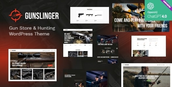 Gunslinger Gun Store - Hunting WordPress Theme