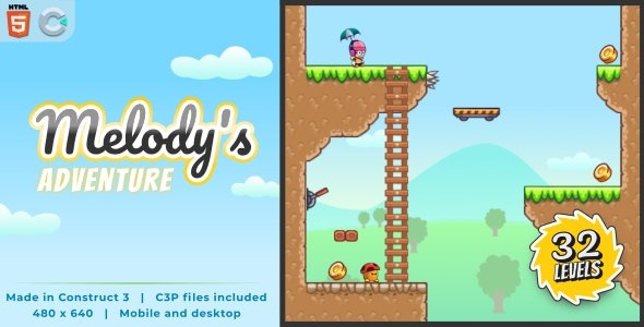 Melody's Adventure HTML Platform game