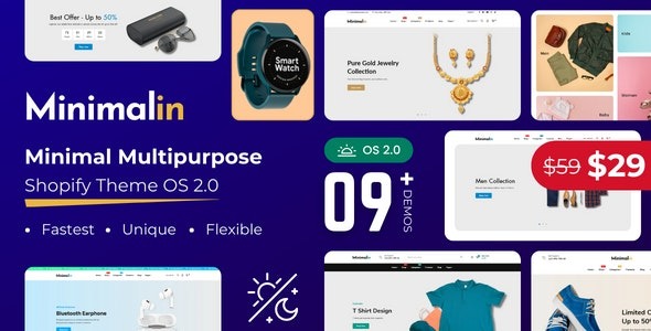 Minimalin Minimal Multipurpose Shopify Theme OS