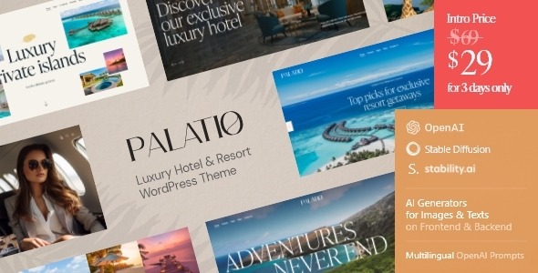 Palatio Luxury Hotel - Resort WordPress Theme
