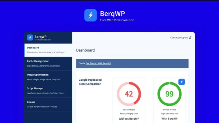 BerqWP WordPress Speed & Core Web Vitals Optimization Plugin