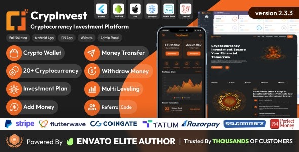 CrypInvest Cryptocurrency Investment Platform Full Solution