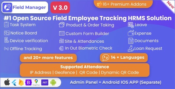 Field Manager Employees Realtime & Offline Tracking