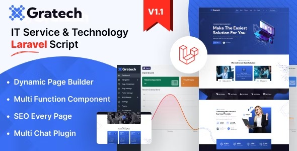 Gratech IT Service And Technology With Component Page Builder