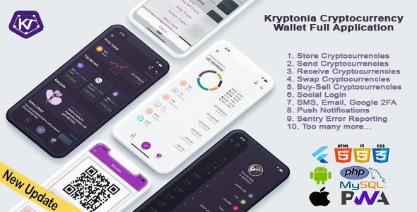 Kryptonia Cryptocurrency Wallet App