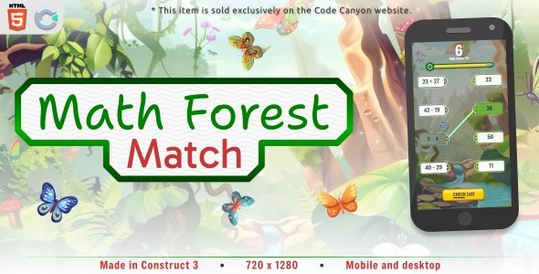 Math Forest Match HTML Educational game