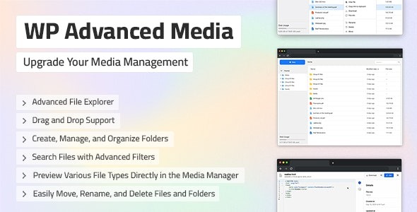 WP Advanced Media Powerful File Management for WordPress