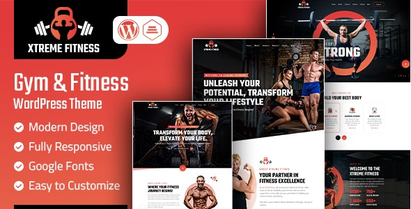 Xtreme Fitness - Gym & Fitness WordPress Theme