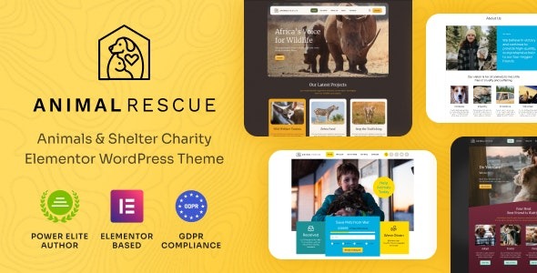 Animal Rescue Shelter Charity WordPress Theme