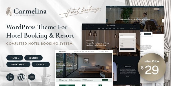 Carmelina - Resort & Hotel Booking WordPress Theme