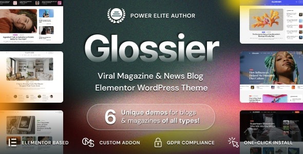 Glossier Newspaper & Viral Magazine WordPress Theme
