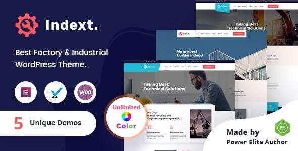 Indext - Industrial Business WordPress Theme
