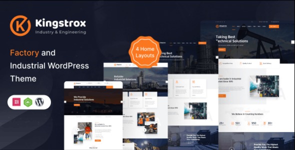 Kingstrox - Factory and Industrial WordPress Theme