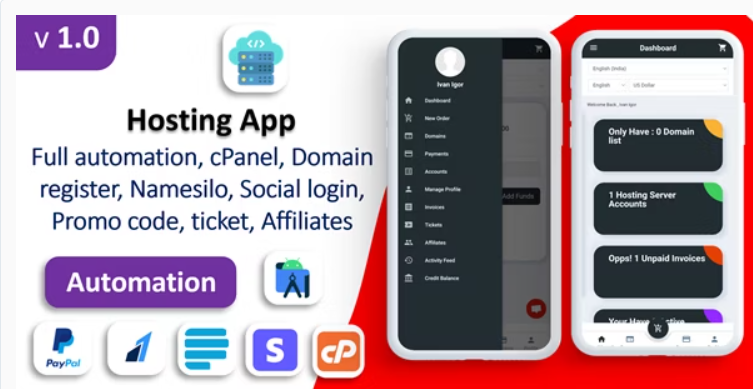 Markhost app Web Hosting Billing | Domain | Hosting | Affiliate | Social login | Payment Gateways