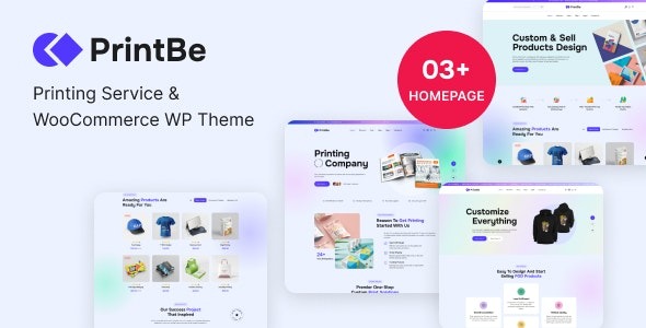 PrintBe Printing Service & WooCommerce WP Theme
