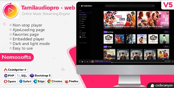 Tamilaudiopro Online Music Streaming Website