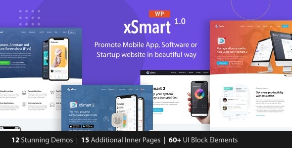 xSmart App Landing Page WordPress Theme in Tech Presentation