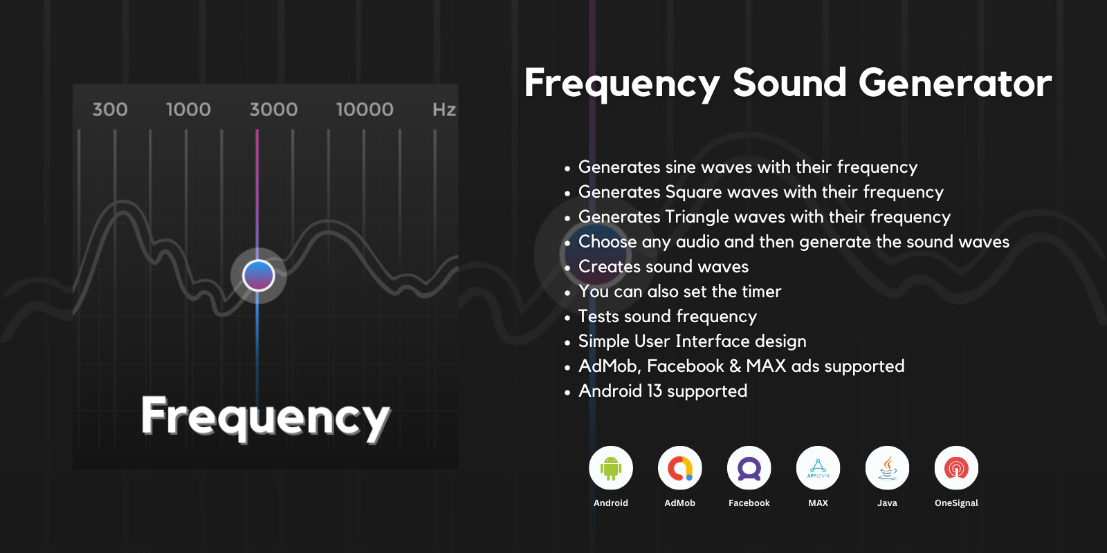 Frequency Sound Generator - Android App Template