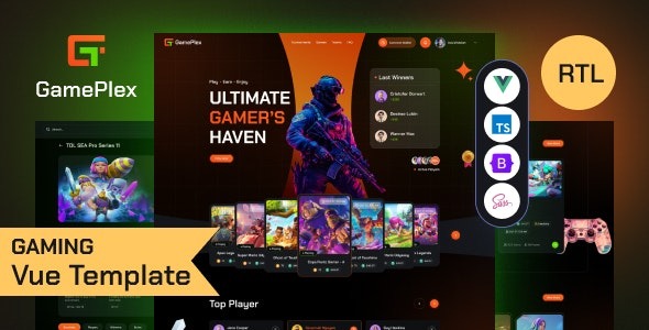 Gameplex eSports and Gaming NFT Vue Template
