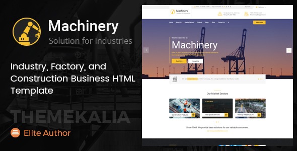 Machinery Factory Business HTML Template