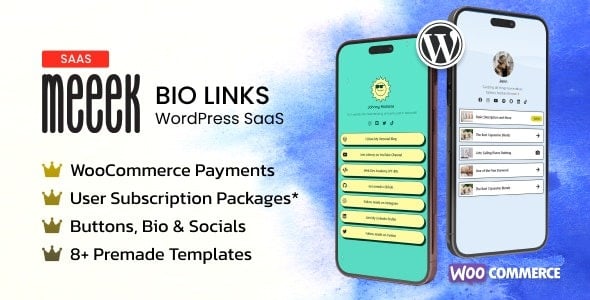 Meeek Bio Links SaaS (WordPress)