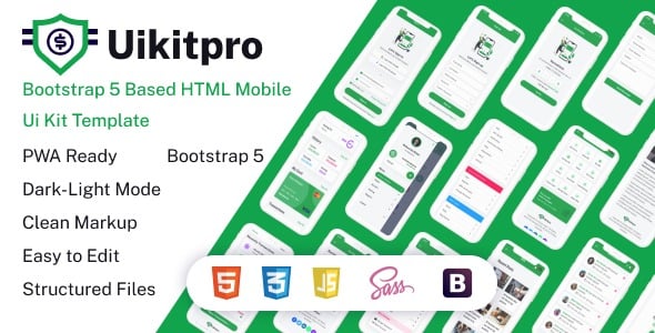 UikitPro - Multipurpose e-Wallet & Banking HTML Mobile Template With RTL
