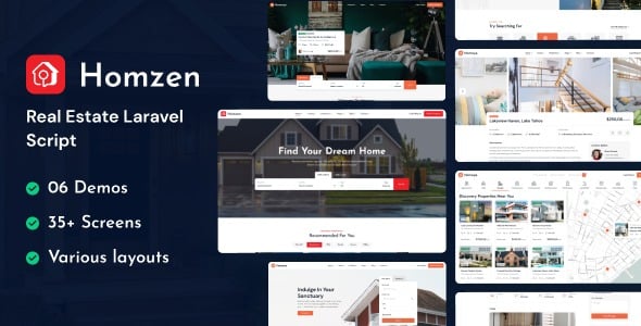 Homzen Laravel Real Estate Agency Portal Multilingual