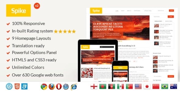 MyThemeShop Spike - Bright & Colorful WordPress Blog Theme