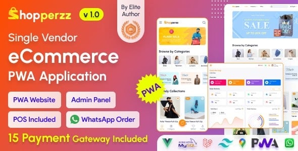 Shopperzz PWA eCommerce CMS with POS & WhatsApp Ordering | Inventory Management