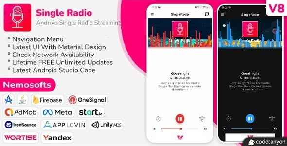 Android Radio Single Radio Streaming App