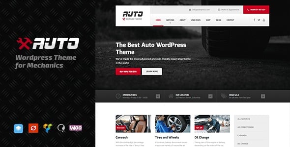 Auto WordPress theme for Mechanic