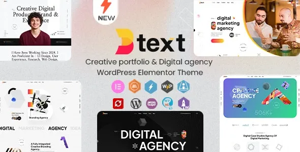 Btext - Creative Portfolio & Digital Agency WordPress Elementor Theme