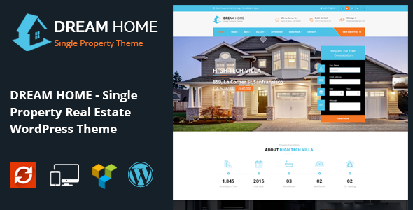 DREAM HOME - Single Property Real Estate WordPress Theme