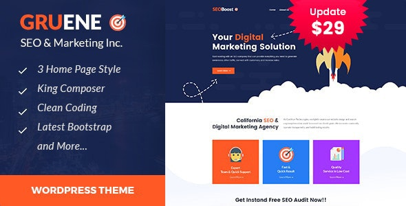 Gruene - Digital Marketing WordPress Theme