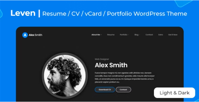 LevenCV/Resume WordPress Theme