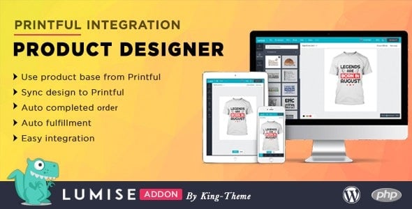 Printful Integration Addon for Lumise Product Designer