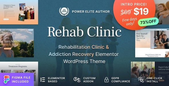 Rehab Clinic Addiction Recovery Center WordPress Theme