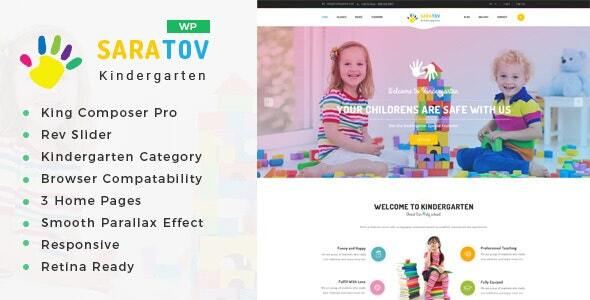 Saratov - Day Care & Kindergarten School WordPress Theme