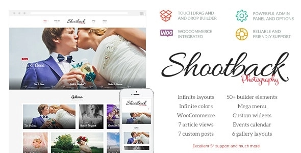 Shootback - Retina Photography WP Theme