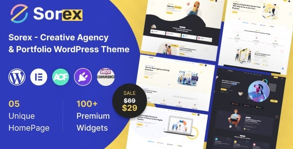 Sorex Creative Agency & Portfolio WordPress Theme