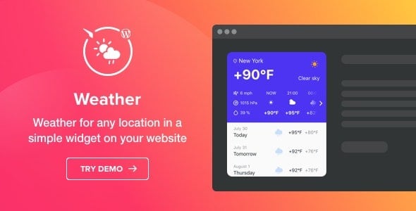 Weather Forecast - WordPress Weather Plugin By Elfsight