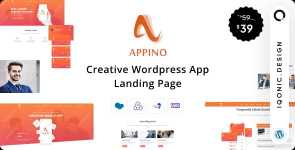 Appino Creative WordPress App Landing Page