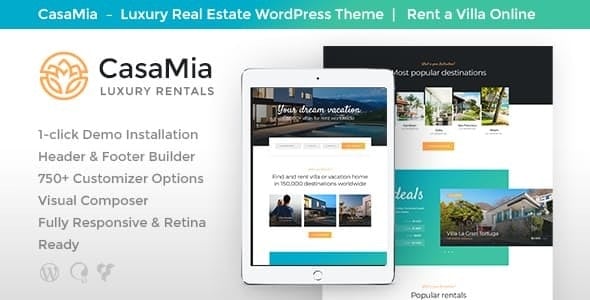 CasaMia - Property Rental Real Estate WordPress Theme